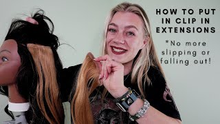 How To Put In Clip In Extensions So They Wont Slip Or Fall Out | 408Beautybygreta