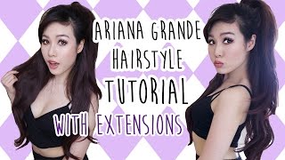 Hair Tutorial: Ariana Grande Half Ponytail Hairstyle With Extensions