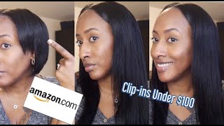Amazon Clip-In Hair Extensions Human Hair/ Get Long Hair Within Minutes!