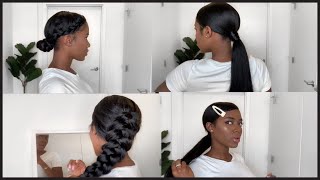 Simple Hairstyles Using My Betterlength Clip-Ins| Relaxed Hair