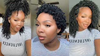 How To Install Kinky Curly Clips Ins On Short Twa|Ft. Better Length Hair|Shook Gworl!|5 Style Ideas