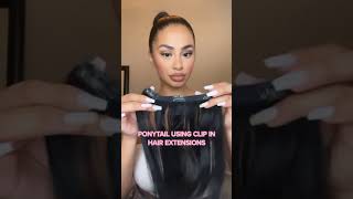 Hair Extensions Clip In Tutorial - Hair Tutorial - Clip In Extensions High Pony Tail