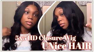 How I Customize Closure Wigs | 5X5 Hd Lace Closure Wig*No Glue* !! Ft Unice Hair | Ashley Chevalier