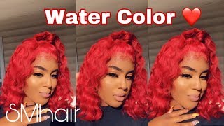 How To: Wild Cherry Red Hair Color& Restyle Tutorial | Water Color Method| 613 Lace Front Wig
