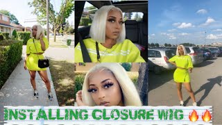 How To: Install Ash Blonde Closure Wig Ft Hairsnstn || Assalaxx__