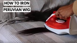 How To Flat Iron Your Wig With An Iron | South African Youtuber