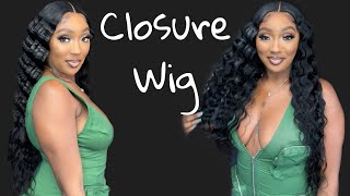 5X5 Lace Closure Wig Install | 30 Inch Hair | Crimps | Curly Me Hair |