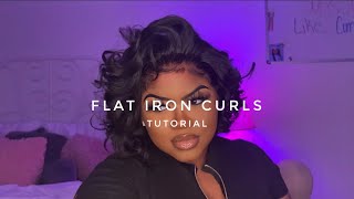 Flat Iron Curls Tutorial Ft. Isee Hair *Requested* | Bombshell Curls| Ashley Michelle