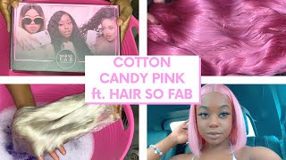 Installing A Bob Closure Wig Ft. Hairsofab | Water Dye From 613 To Cotton Candy Pink