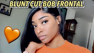 Blunt Cut Bob Frontal Wig | Ft. Wow African Hair