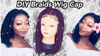 How To Make Braids Wig Cap || The Most Realistic Wig Ever
