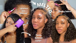 Omg  This Wig Is So Laid! Look At These Curls!! Start To Finish Glueless Wig Install Ft Ywigs
