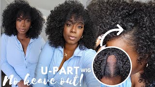  Thin Hair! No Leave Out!  How To Style U Part Wig  $20 Outre Afro Curls Leave Out Synthetic Wig