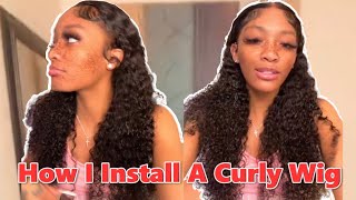 Curly Wave 13X4 22Inch Lace Frontal 180% Density Wig Install Ft @West Kiss Hair #Westkisshdlacewig