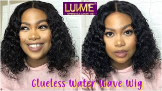 Glueless Water Wave Wig Ft. Luvme| No Glue |No Spray| Just Cut The Lace & Install In Just 3 Minutes
