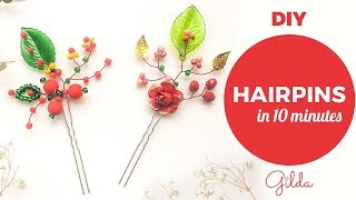 Two Diy Hairpins In 10 Minutes For Your Kids. Baby Hair Accessories And Gift Ideas.