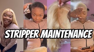 Stripper Hair Maintenance Ft "613 Bob Wig Ft. Ulahair” ‼️‼️‼️ #Hairtutorial