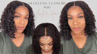 Glueless Deep Wave Short Bob Install | Beginner Friendly Lace Closure Wig | Ft. Luvme Hair