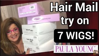 Huge Wig Haul Hair Mail & Try On 7 Paula Young Wigs! New Styles + New Colors + Fun Channel Update