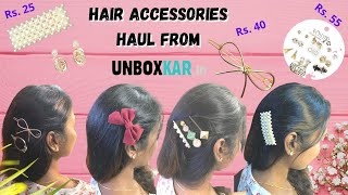 Hair Accessories Haul|Earrings|Online Store-Budget Friendly Korean Hair Clips|Rs. 25 To Rs. 135 |