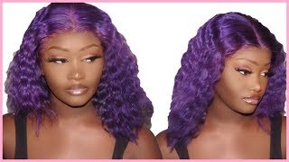 How To: Purple Crimped Bob Wig | Celie Hair