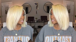 Installing My First 613 Blonde Bob Wig From Sunber Hair