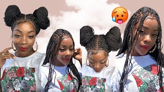 Lace Frontal Knotless Box Braid Wig| Glueless & Beginner Friendly Ft Sowigs