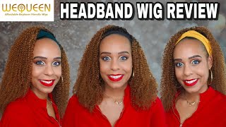 Curly Headband Wig Review Ft Wequeen | Jackienaturals