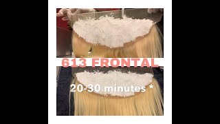 How To Bleach The Knots On A 613 Frontal |Short And Simple!!