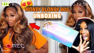 Best Affordable Aliexpress Honey Blonde 13X4 Lace Frontal Wig Unboxing & Review !! | Glossy Hair Co.