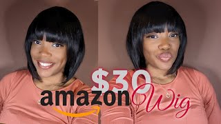 $30 Bang Bob Amazon Human Hair Wig Unit | Frugal Looks