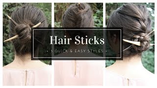 How To Use Hair Sticks | The Basics + 3 Styles
