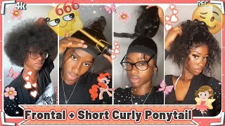 ☘️Sleek Viral Genie High Ponytail | Curly Hair With Hd Lace Frontal Ft. #Ulahair
