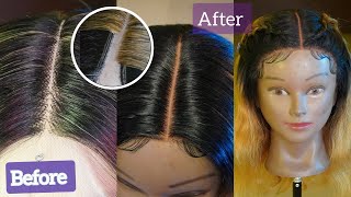 How To Fix Part 2 | Hair Ventilation On A Small T Part Lace Front Wig | Very Detailed Tutorial