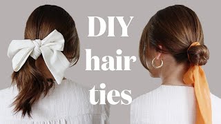 Diy Hair Ties | No Sewing Machine Needed! Anthropologie, Madewell, Free People Inspired Bows