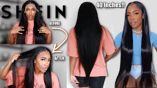 Start To Finish | Shein 40 Inch Wig Install (Adding Bundles, Plucking, Bleaching)