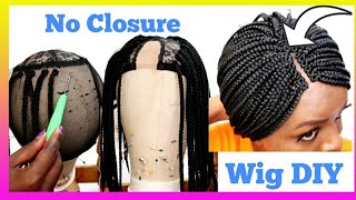 Wig Diy.No Closure.How To Make A Chrochet Box Braids Wig For Beginners.