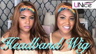Headband Wig Ft. Unice Hair| 10 Minute Hairstyle| Easy Hairstyle| Quick Hairstyle| No Gel| No Glue