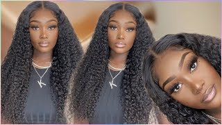 Hd 5X5 Lace Closure Wig + Easy Curly Wig Install Ft. Klaiyi Hair