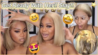 #Elfinhair Review Ready For Party? Lace Bob Wig Install Step By Step | 613 Blonde Color Hair Slay