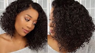 Must Watch! Glueless Affordable Curly Bob Wig I Omgqueen Hair