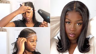 90’S Bob Wig Install And Styling 20 Minutes! Easy - Straight Out Box - Omgqueen Hair - Bold Hold