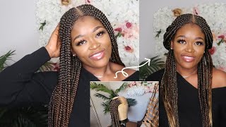 Diy Straight Braided Middle Part Wig Using Expression Braids/No Lace Closure Or Frontal #Braidingwig