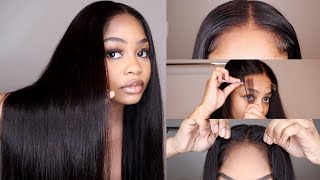 Lace Melt Detailed Step By Step! | 5X5 Lace Closure Install, No Glue  Ft Unice Hair