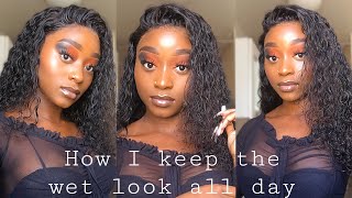 How To Keep The “Wet Look” | Curly Wig | South African Youtuber.