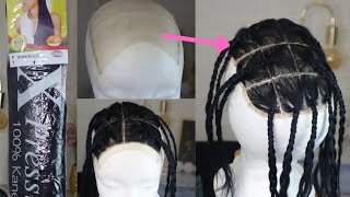 How To Ventilate Lace Closure For Making Box Braid Wig / How To Fake Closure For Braided Wigs,