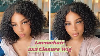 Kinky Curly Neck Length 5X5 Undetectable Lace Wig Ft. Luvmehair