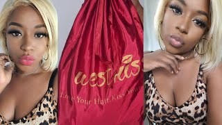 Applying Blonde Wig On Brown Skin | 613 Blonde Wig 10 Inches | West Kiss Hair