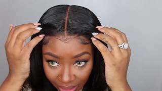 Affordable Pre Plucked, Pre Bleached  Fake Scalp Bob Wig Install |Besthairbuy