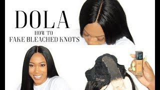 How To Fake Bleached Knots On A 2X6 Closure|  Dola Hair